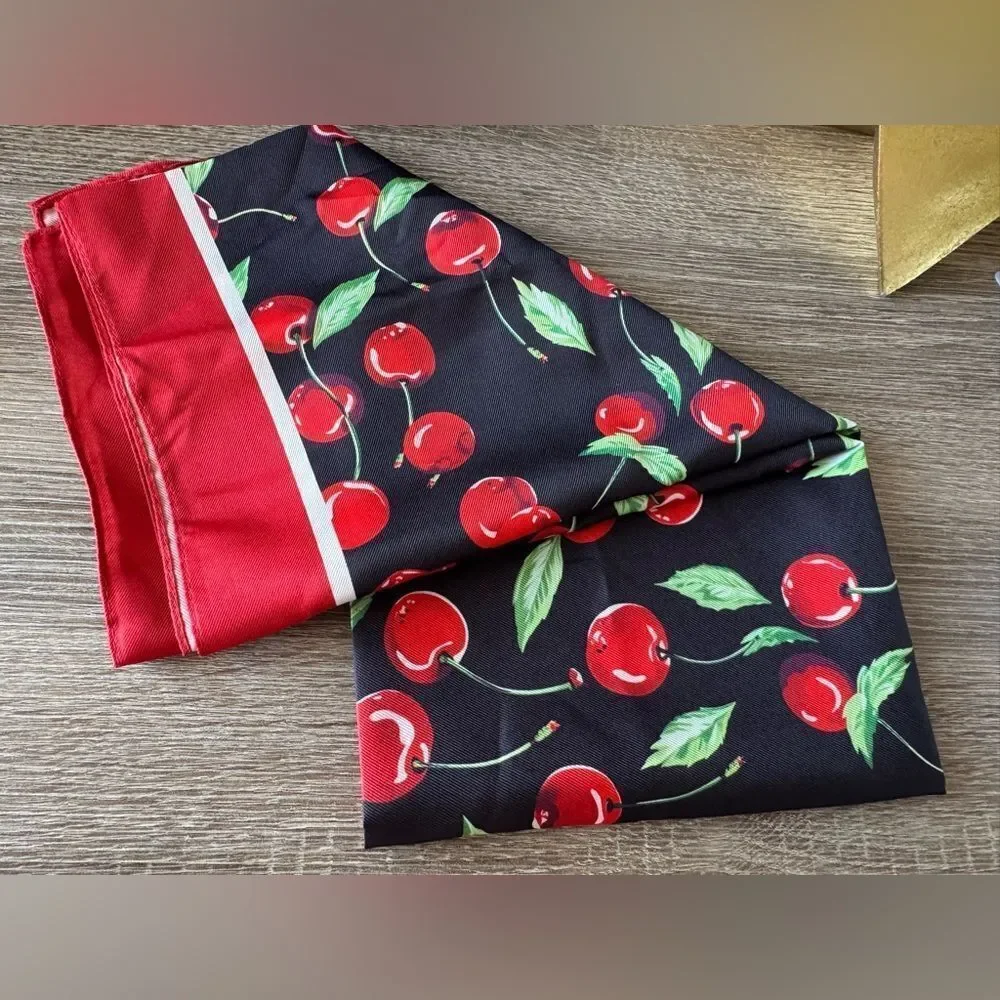 Cherry Print scarf N875